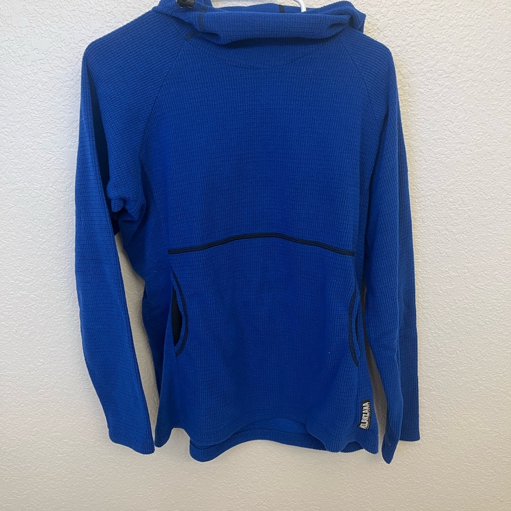 Melanzana Royal Blue Micro Grid Hoodie